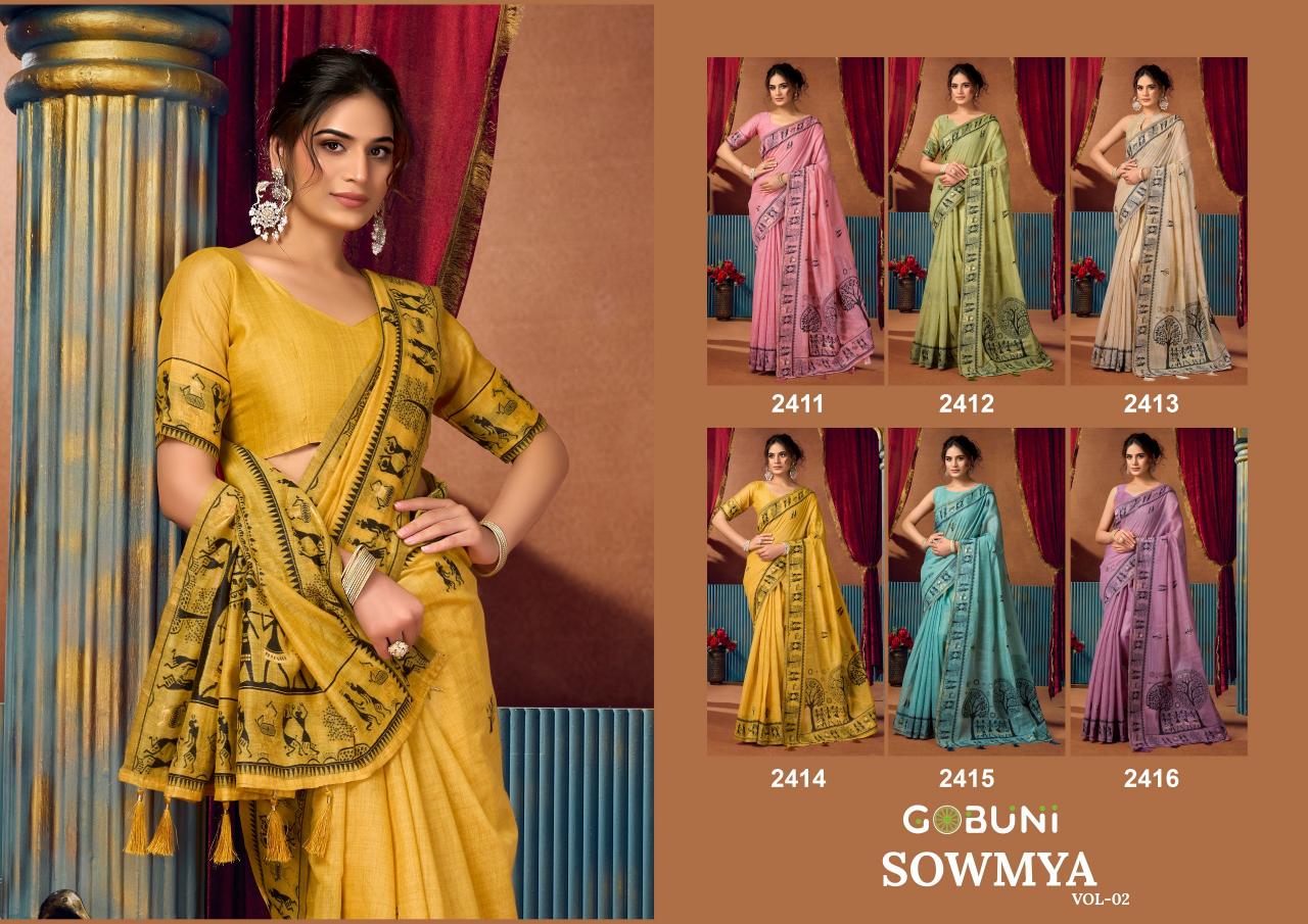Gobuni Sowmya Vol 2 catalog ahmedabad saree wholesale market - Sanvari Fashion