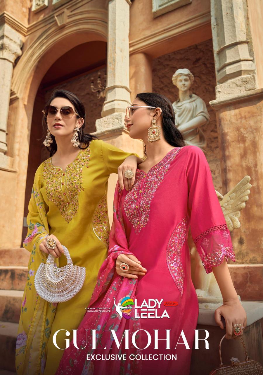 Lady Leela Gulmohar catalog branded kurtis wholesale in hyderabad - Sanvari Fashion