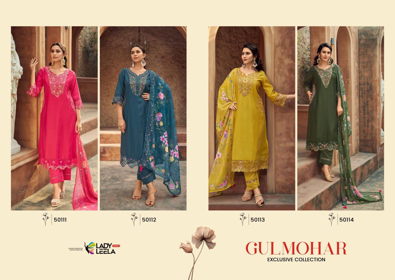 Lady Leela Gulmohar catalog branded kurtis wholesale in hyderabad - Sanvari Fashion
