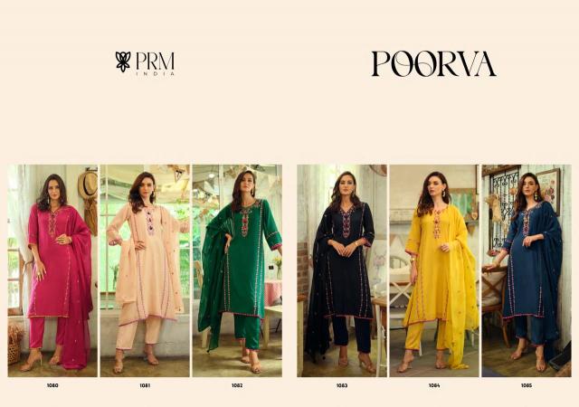 PRM India Poorva catalog branded kurtis at wholesale price - Sanvari Fashion
