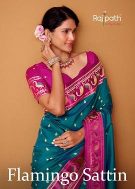 RajPath Flamingo Silk catalog wholesale saree for business - Sanvari Fashion