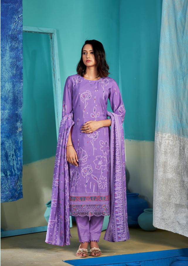 Sargam Bandhej catalog dress material shop in surat - Sanvari Fashion