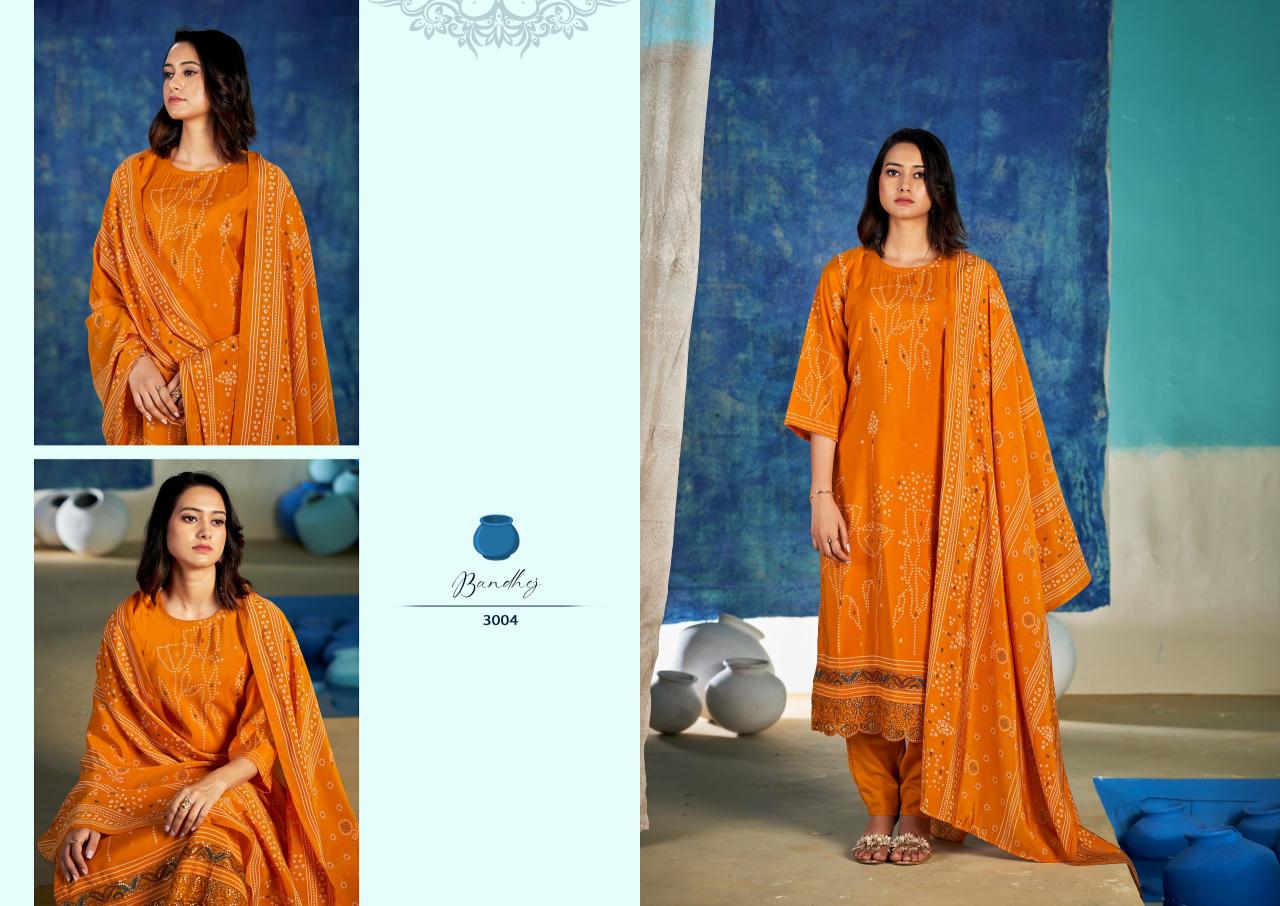 Sargam Bandhej catalog dress material shop in surat - Sanvari Fashion
