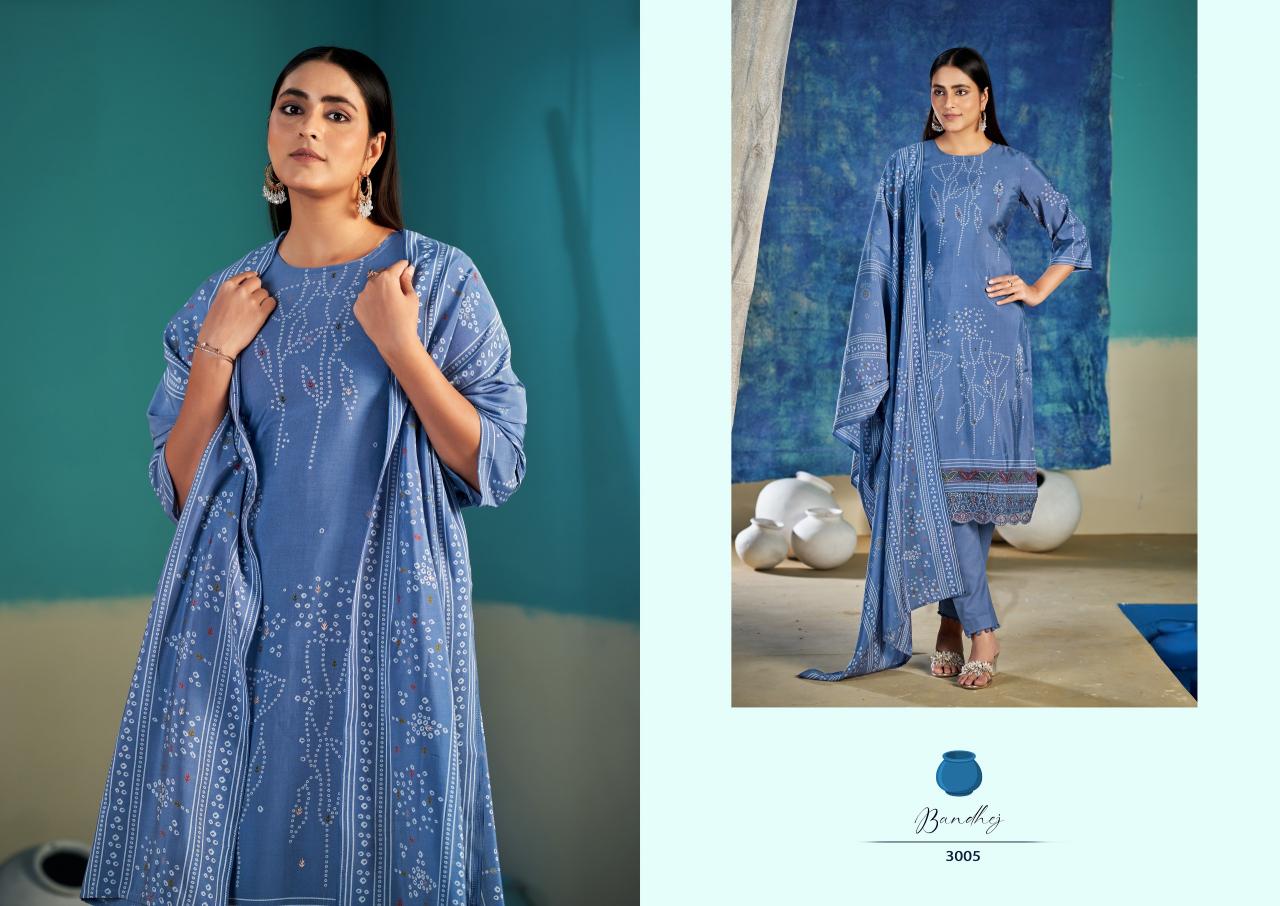 Sargam Bandhej catalog dress material shop in surat - Sanvari Fashion