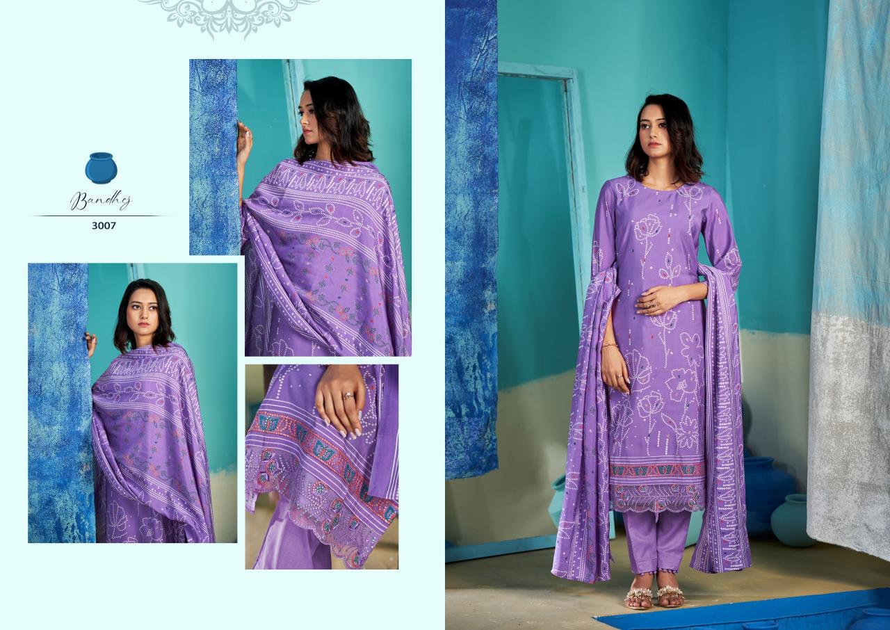 Sargam Bandhej catalog dress material shop in surat - Sanvari Fashion