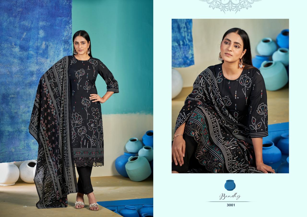 Sargam Bandhej catalog dress material shop in surat - Sanvari Fashion