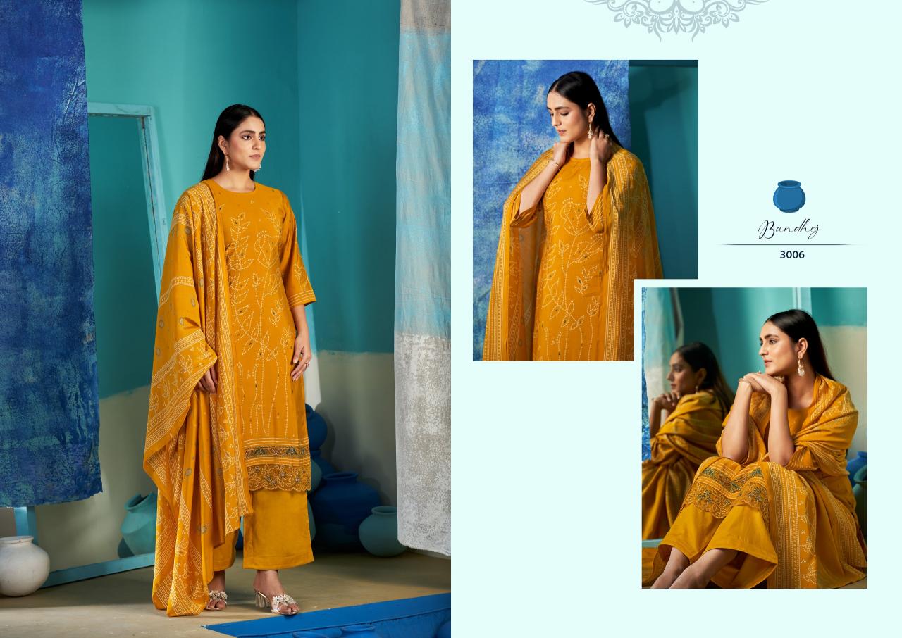 Sargam Bandhej catalog dress material shop in surat - Sanvari Fashion