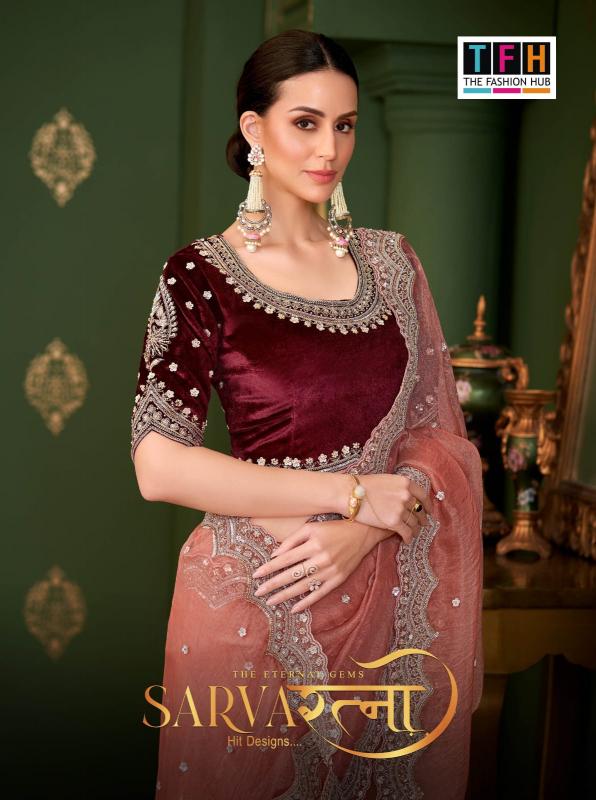 Tfh Sarvaratna Hits catalog biggest wholesale saree market in india - Sanvari Fashion