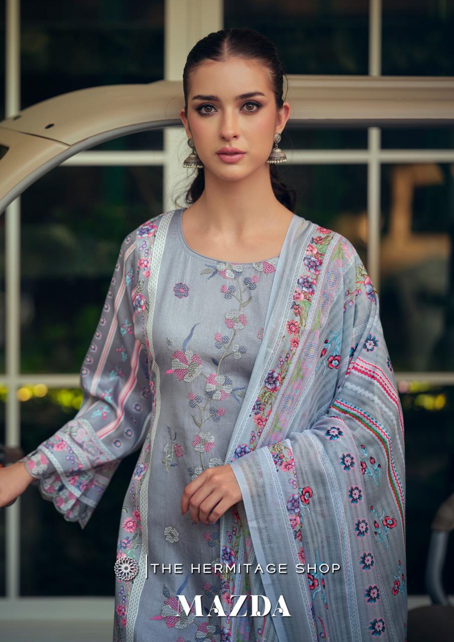 The Hermitage Shop Mazda catalog dress material at surat - Sanvari Fashion