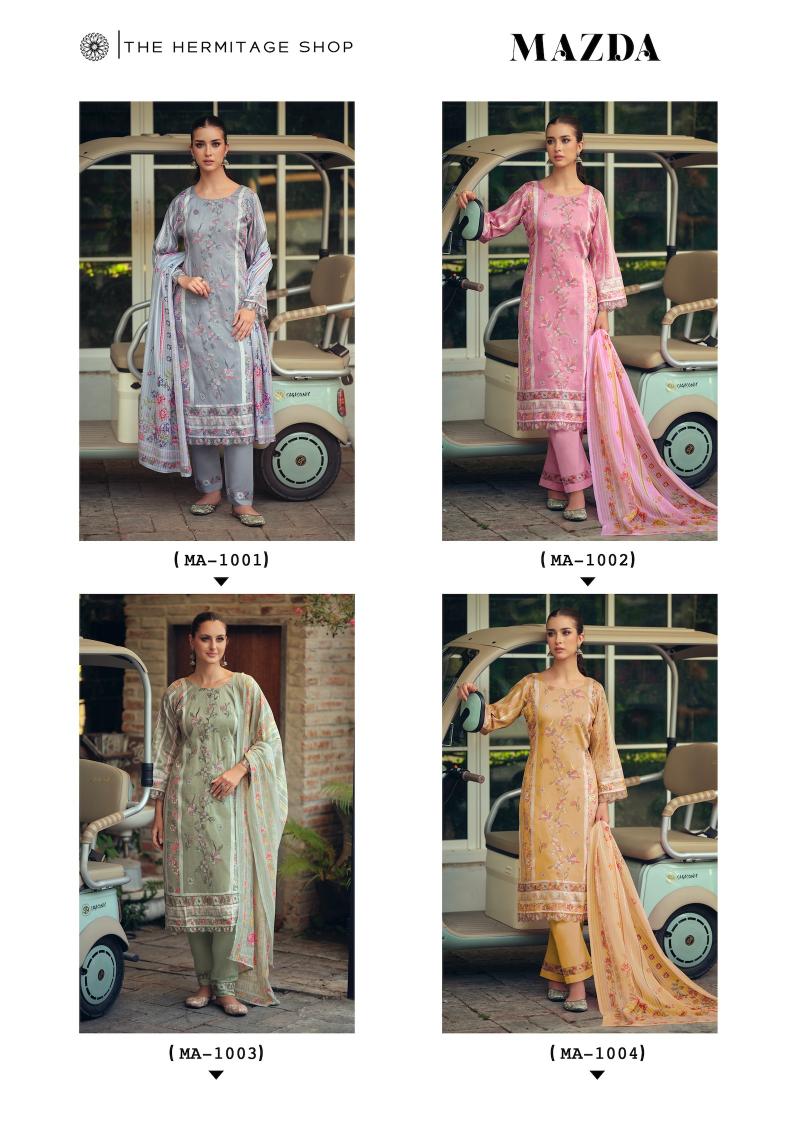 The Hermitage Shop Mazda catalog dress material at surat - Sanvari Fashion