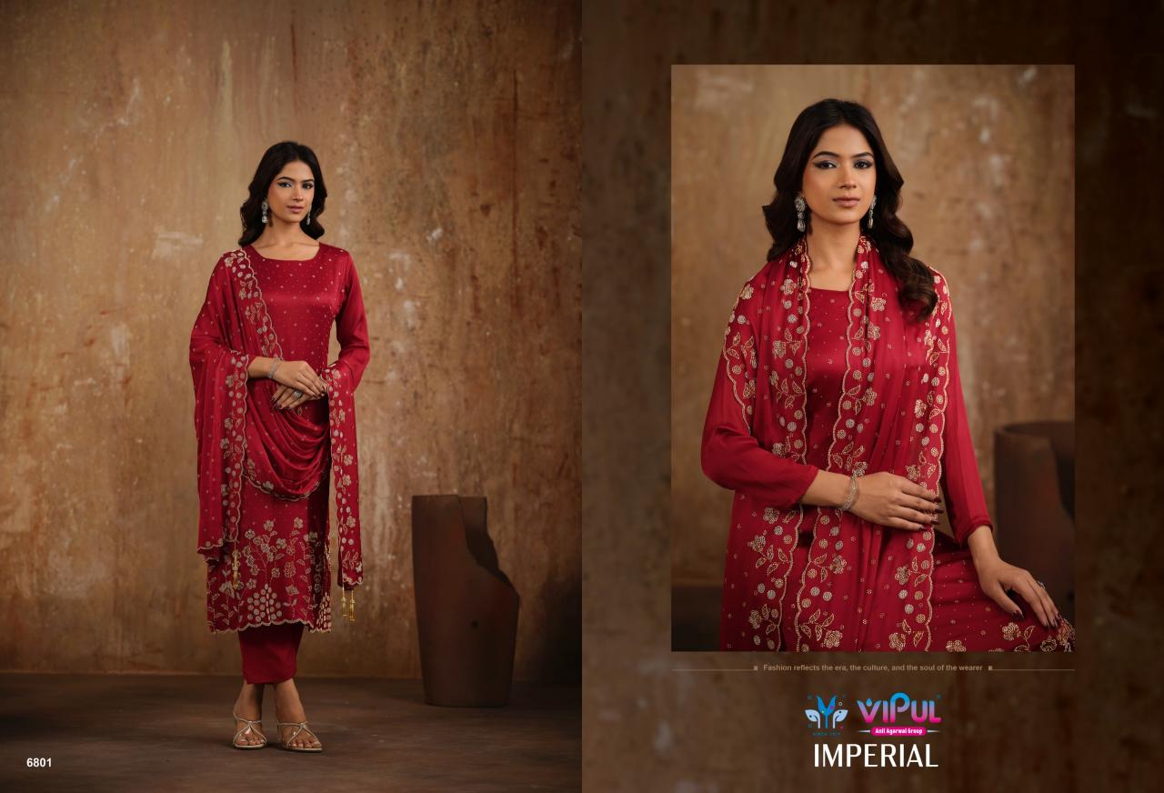 Vipul Imperial catalog wholesale unstitched salwar kameez material in bangalore - Sanvari Fashion