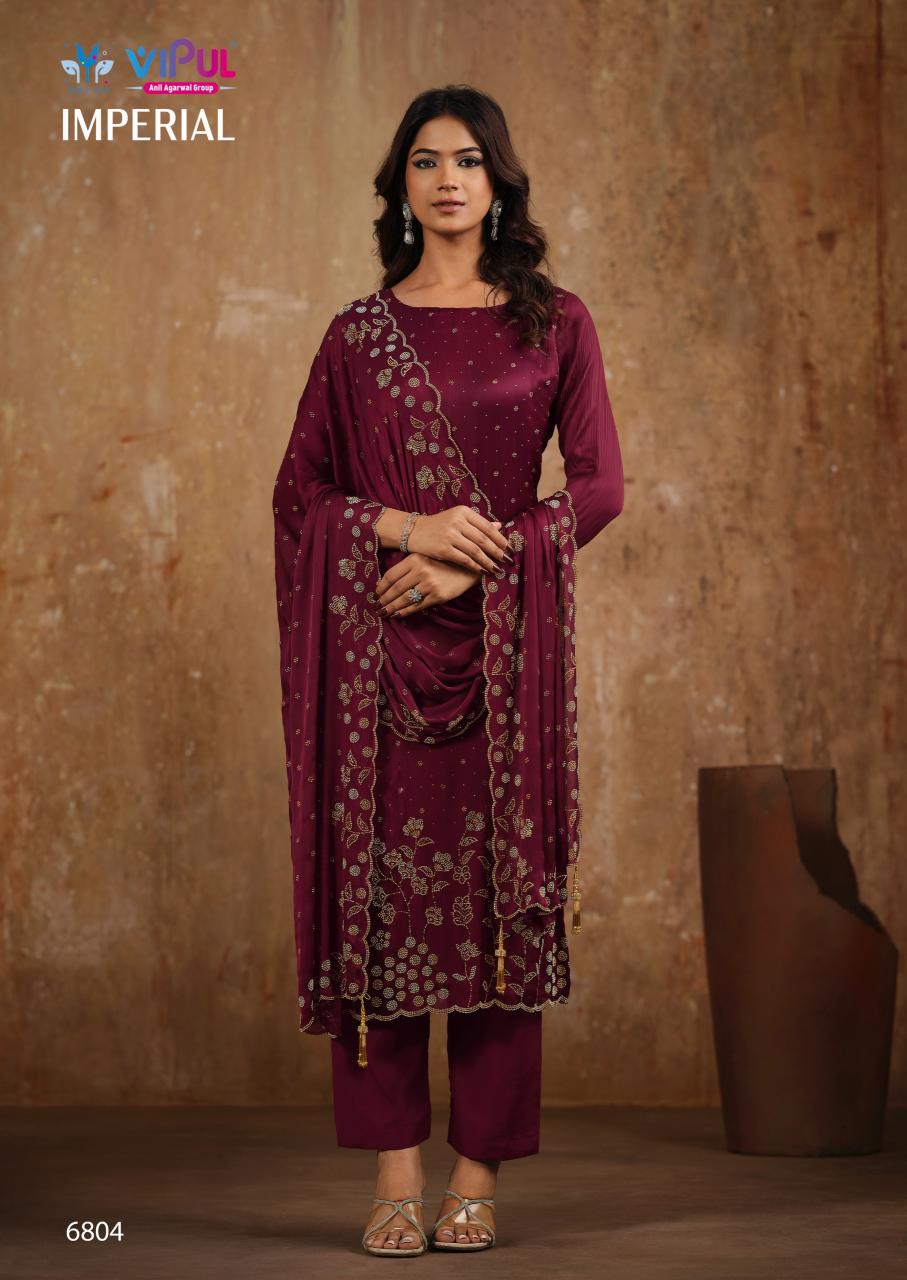 Vipul Imperial catalog wholesale unstitched salwar kameez material in bangalore - Sanvari Fashion
