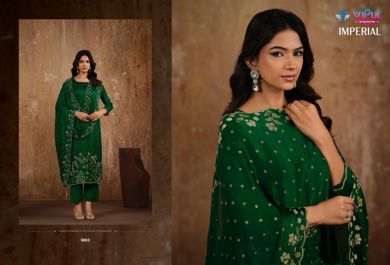 Vipul Imperial catalog wholesale unstitched salwar kameez material in bangalore - Sanvari Fashion