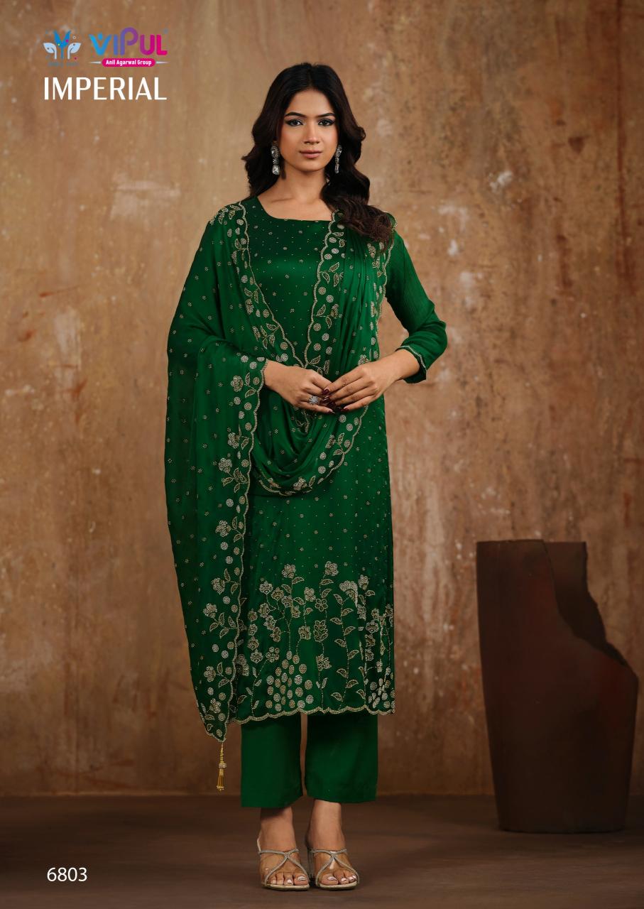 Vipul Imperial catalog wholesale unstitched salwar kameez material in bangalore - Sanvari Fashion