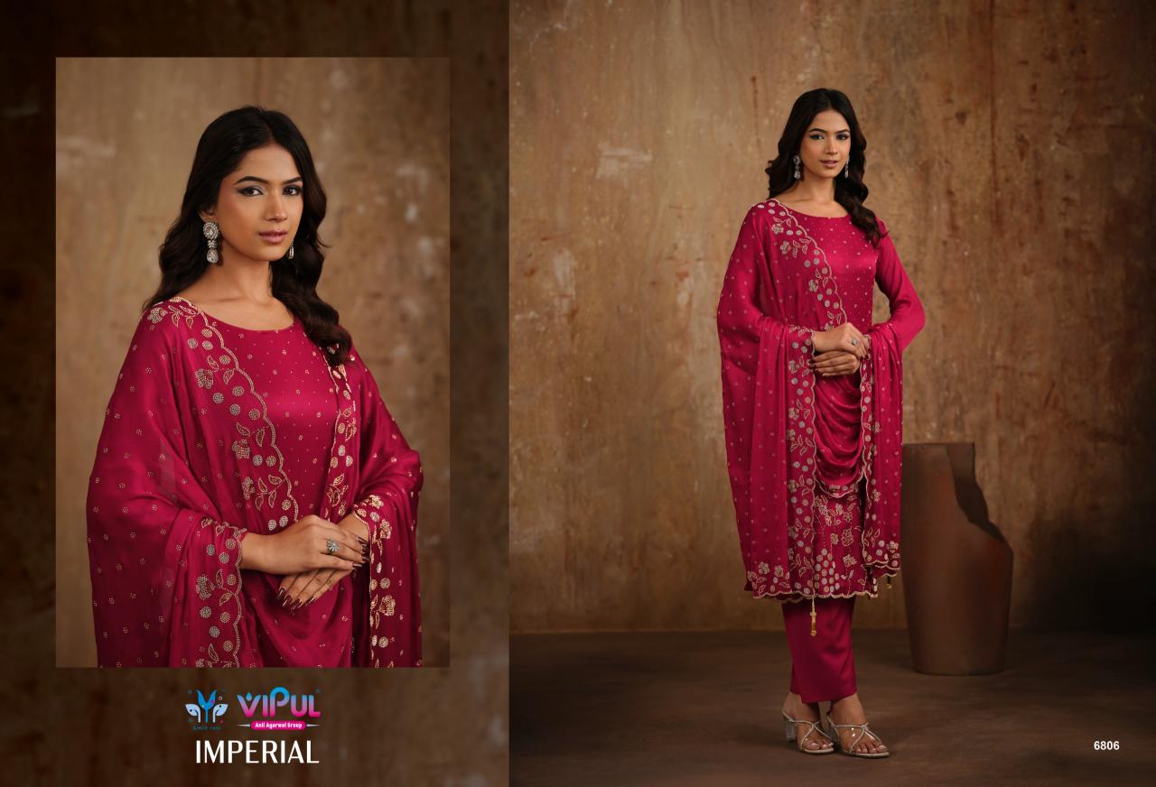Vipul Imperial catalog wholesale unstitched salwar kameez material in bangalore - Sanvari Fashion