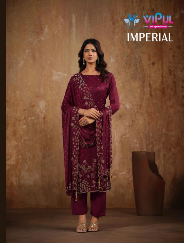 Vipul Imperial catalog wholesale unstitched salwar kameez material in bangalore - Sanvari Fashion