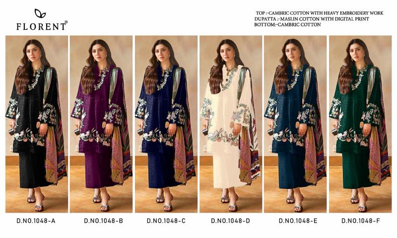 Florent D No 1048 A To F catalog pakistani suits wholesale in india - Sanvari Fashion