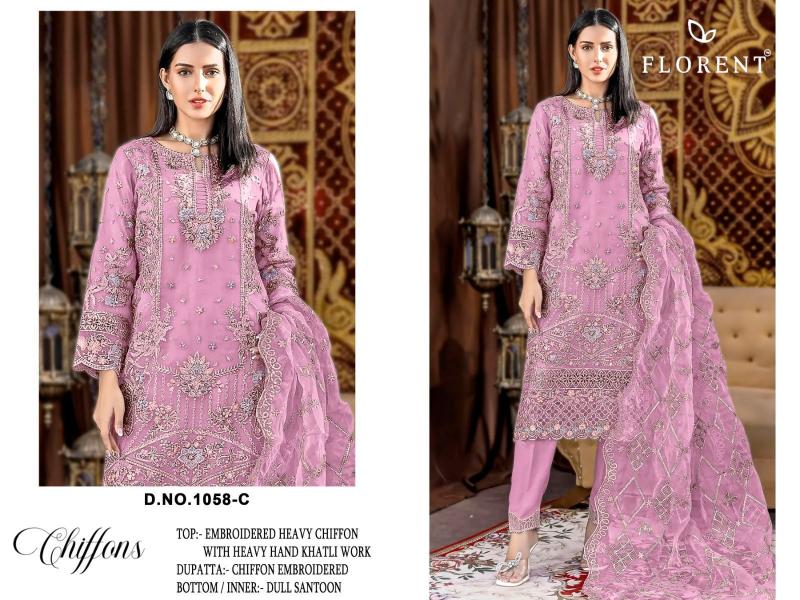 Florent D No 1058 A To D catalog pakistani suits wholesalers in chandni chowk - Sanvari Fashion