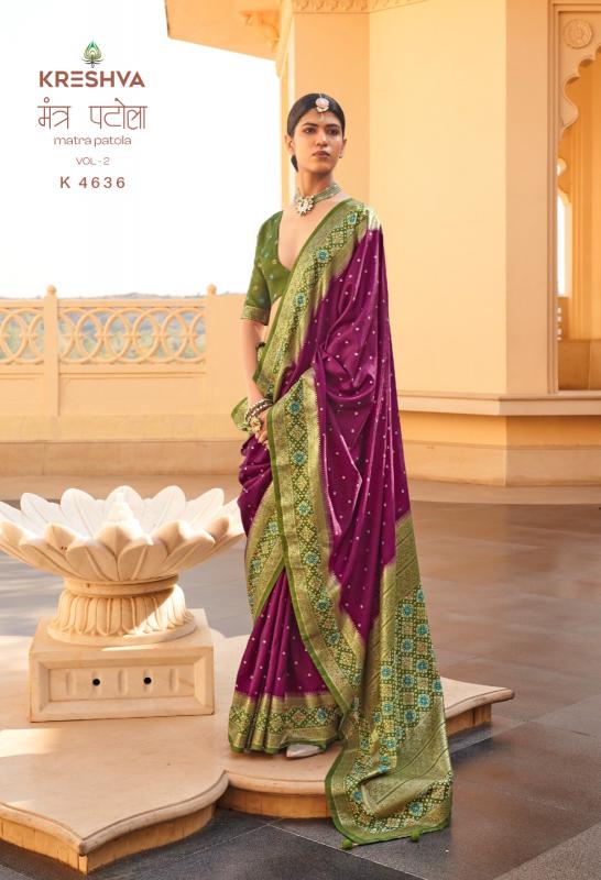 Kreshva Mantra Patola Vol 2 catalog wholesale saree market in dhaka - Sanvari Fashion