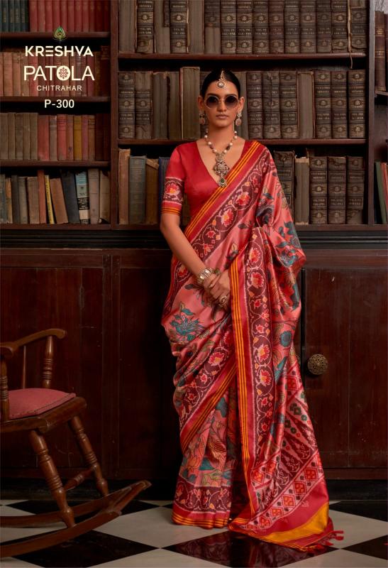 Kreshva Patola Chitrahar catalog silk saree wholesale market in mumbai - Sanvari Fashion