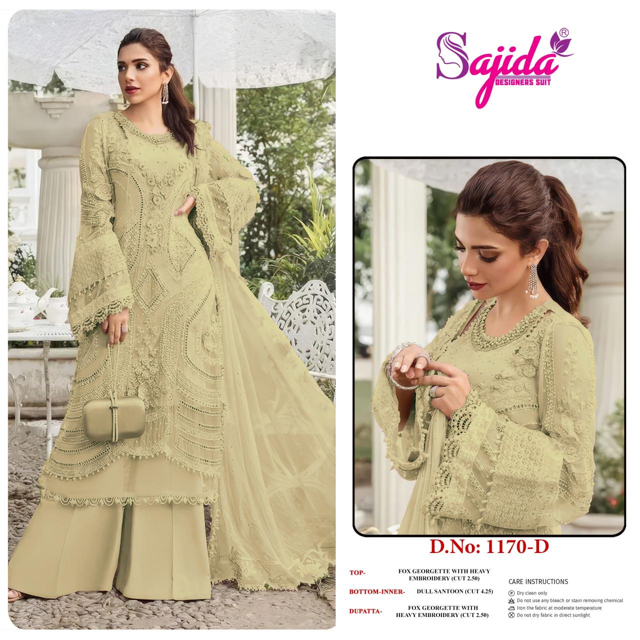 Sajida 1170 catalog original pakistani suits wholesale india - Sanvari Fashion
