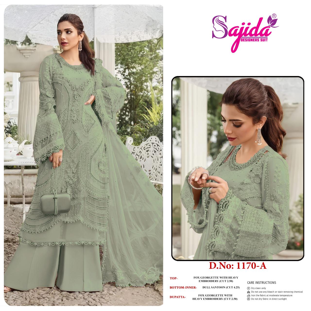 Sajida 1170 catalog original pakistani suits wholesale india - Sanvari Fashion