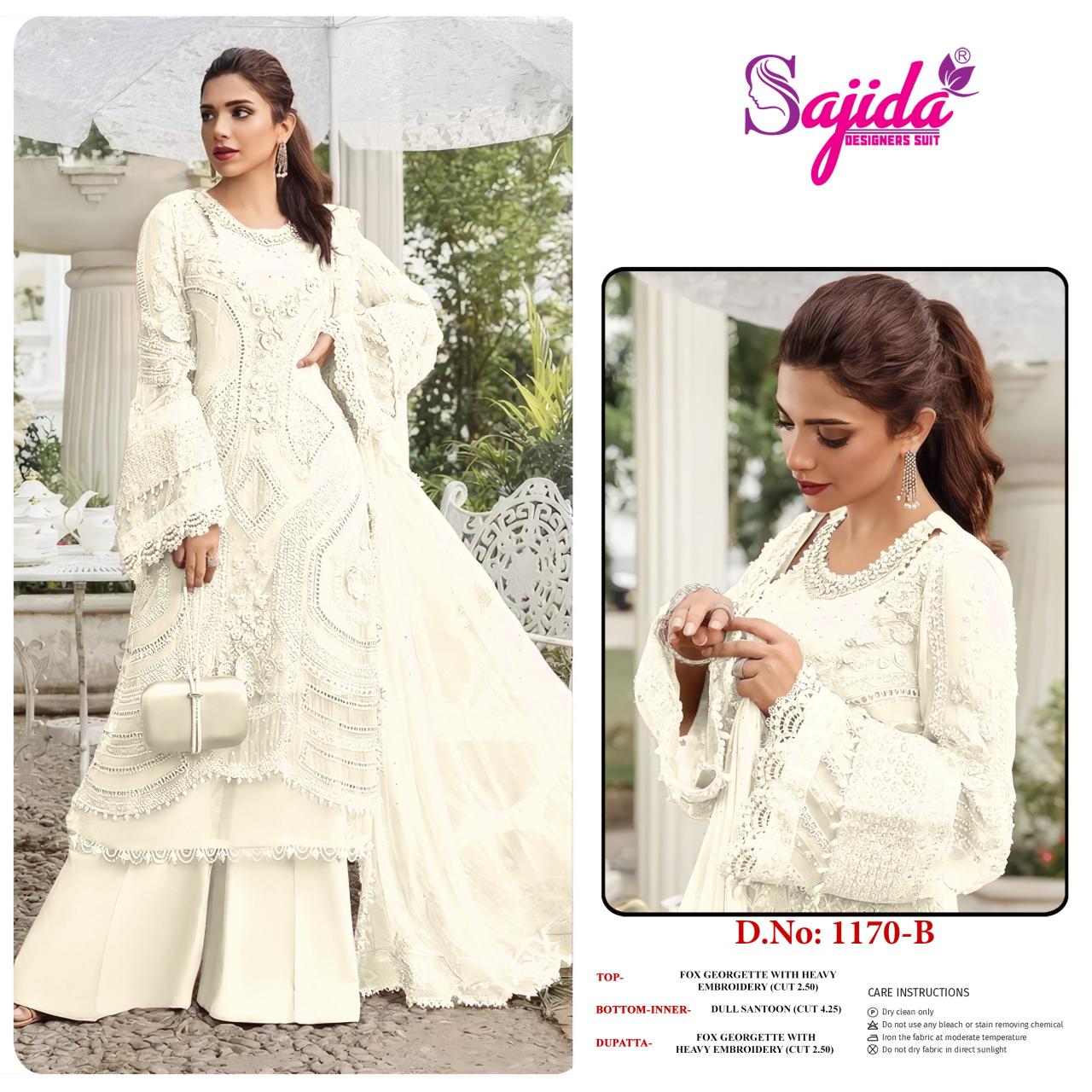 Sajida 1170 catalog original pakistani suits wholesale india - Sanvari Fashion