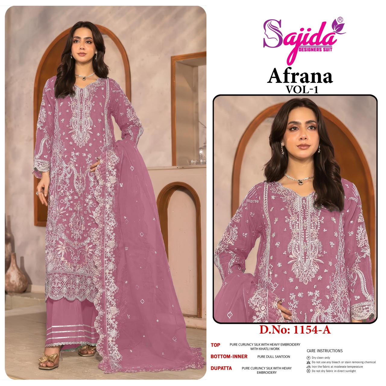 Sajida Afrana Vol 1 catalog pakistani suits catalogue wholesale - Sanvari Fashion