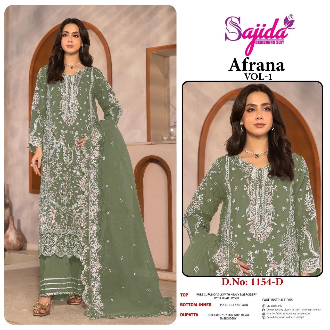 Sajida Afrana Vol 1 catalog pakistani suits catalogue wholesale - Sanvari Fashion