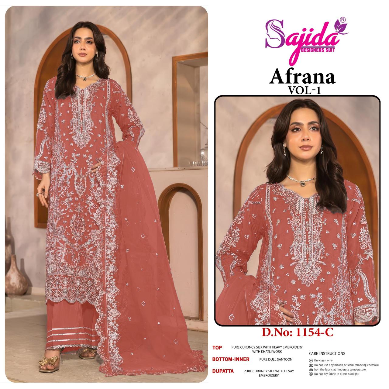 Sajida Afrana Vol 1 catalog pakistani suits catalogue wholesale - Sanvari Fashion