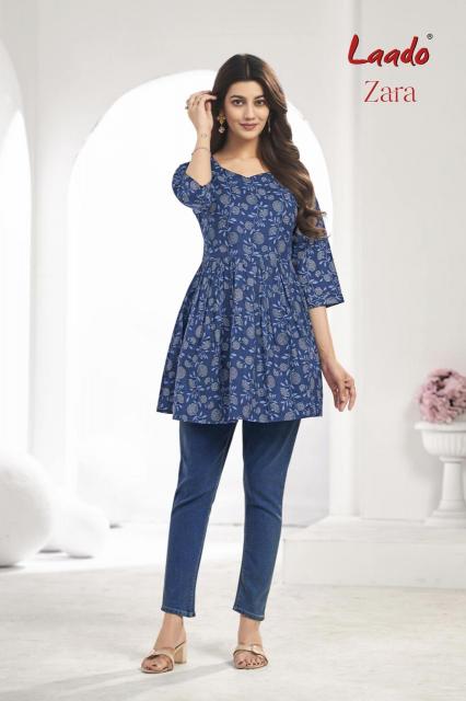 Laado Zara Vol-8 – Tunic Short Top With Flair - Wholesale Catalog - Sanvari Fashion