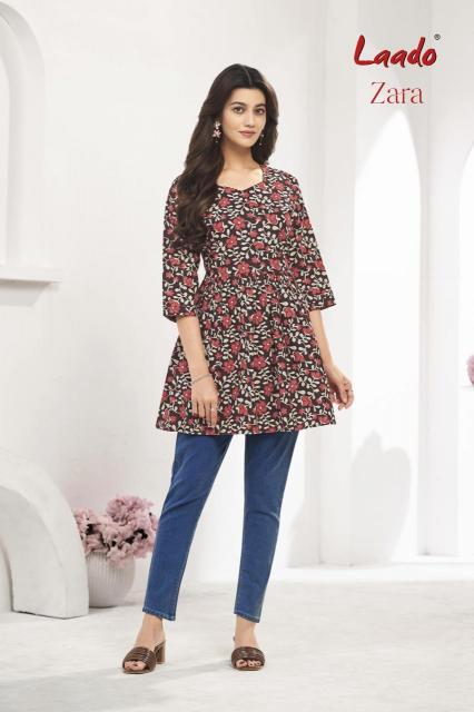 Laado Zara Vol-8 – Tunic Short Top With Flair - Wholesale Catalog - Sanvari Fashion