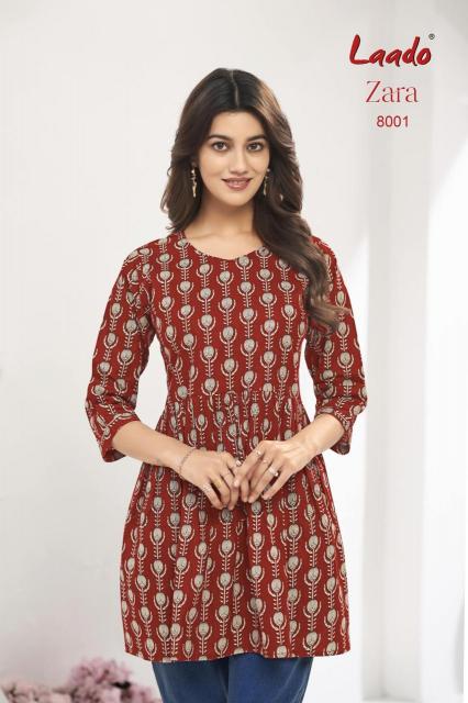 Laado Zara Vol-8 – Tunic Short Top With Flair - Wholesale Catalog - Sanvari Fashion