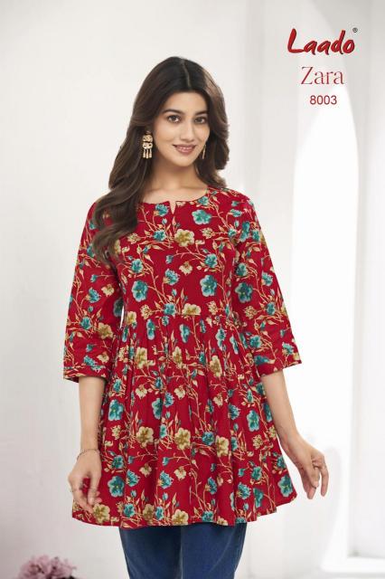 Laado Zara Vol-8 – Tunic Short Top With Flair - Wholesale Catalog - Sanvari Fashion