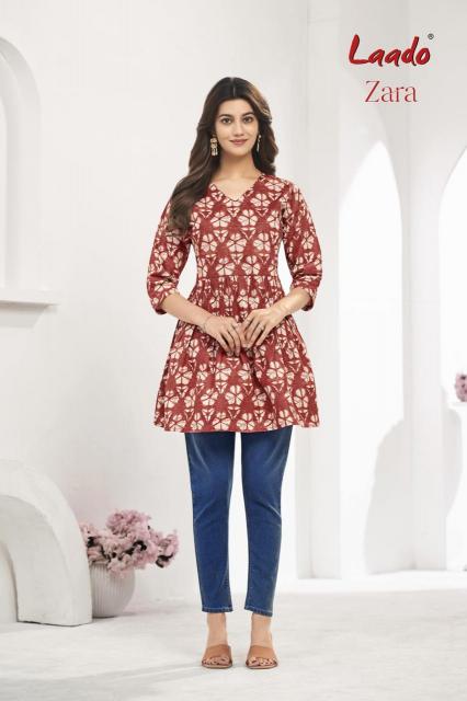 Laado Zara Vol-8 – Tunic Short Top With Flair - Wholesale Catalog - Sanvari Fashion