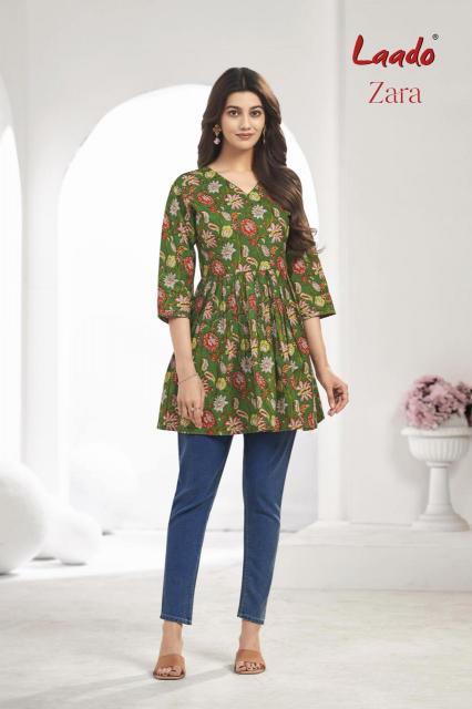 Laado Zara Vol-8 – Tunic Short Top With Flair - Wholesale Catalog - Sanvari Fashion