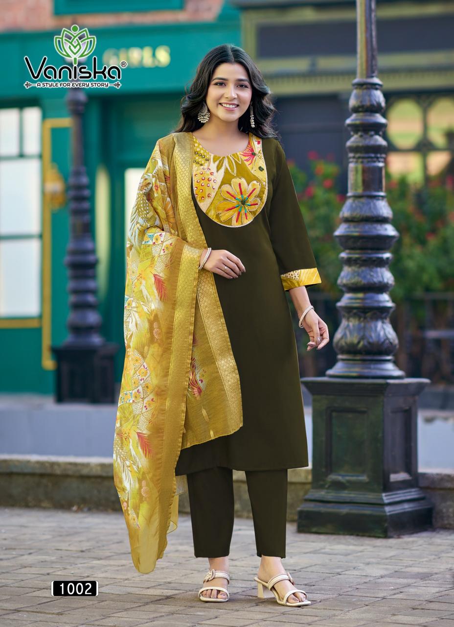 Vaniska Fashion Kasturi vol 1 catalog branded kurtis for wholesale in bangalore - Sanvari Fashion