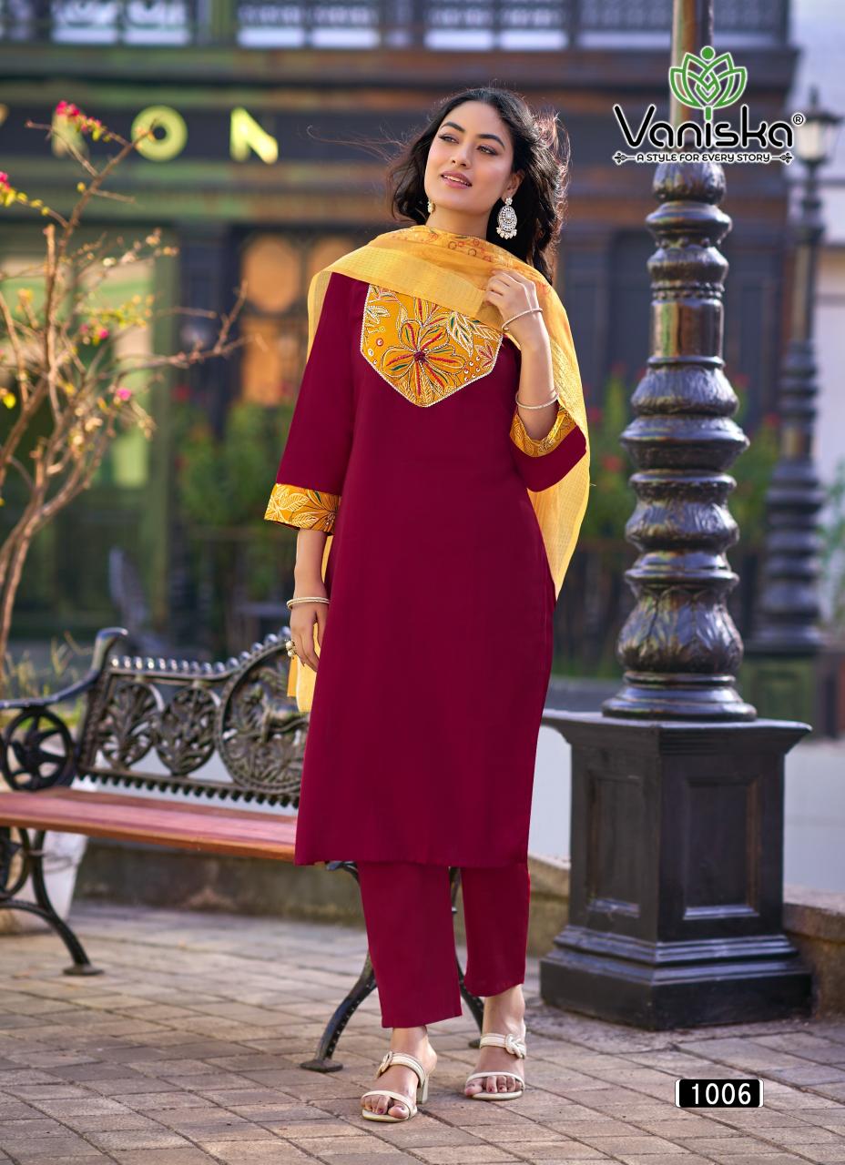 Vaniska Fashion Kasturi vol 1 catalog branded kurtis for wholesale in bangalore - Sanvari Fashion