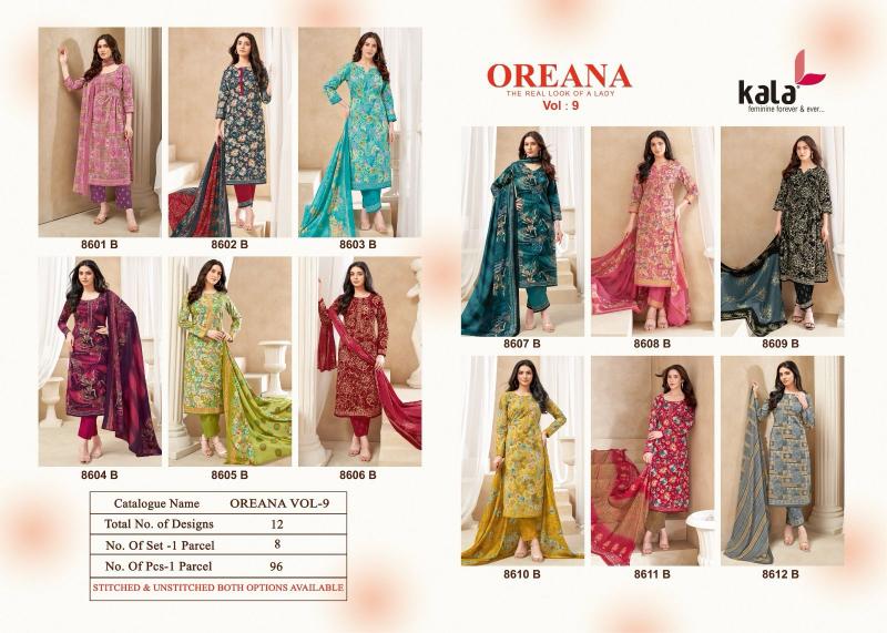 Kala Oreana Vol-9 – Dress Material - Wholesale Catalog - Sanvari Fashion