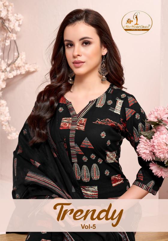 Miss World Trendy Vol-5 – Kurti Pant With Dupatta - Wholesale Catalog - Sanvari Fashion