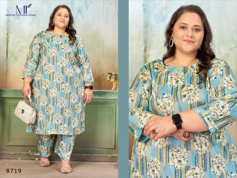 Moksh International Plus Size Prisha Vol 1 catalog plus size co ord set - Sanvari Fashion