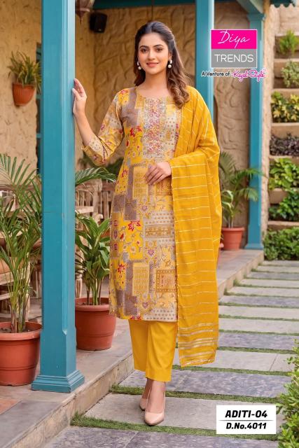 Diya Trends Aditi vol 4 0.1 catalog wholesale kurti shop anokhi in dadar - Sanvari Fashion