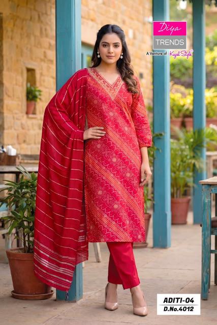 Diya Trends Aditi vol 4 0.1 catalog wholesale kurti shop anokhi in dadar - Sanvari Fashion