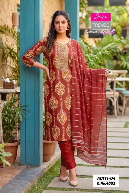 Diya Trends Aditi vol 4 0.1 catalog wholesale kurti shop anokhi in dadar - Sanvari Fashion