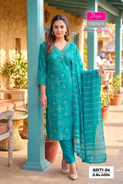 Diya Trends Aditi vol 4 0.2 catalog wholesale kurti shops in hyderabad - Sanvari Fashion