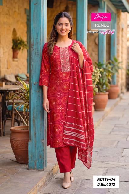 Diya Trends Aditi vol 4 0.2 catalog wholesale kurti shops in hyderabad - Sanvari Fashion