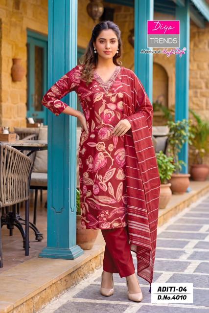 Diya Trends Aditi vol 4 0.2 catalog wholesale kurti shops in hyderabad - Sanvari Fashion