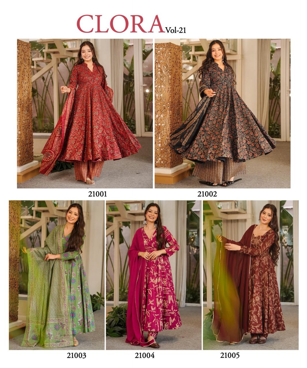 Felocity Clora Vol 21 catalog wholesale long kurtis in ulhasnagar - Sanvari Fashion