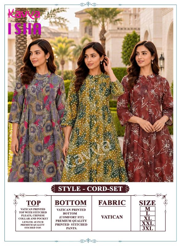 Kavya Isha vol 2 catalog coord set wholesale market - Sanvari Fashion