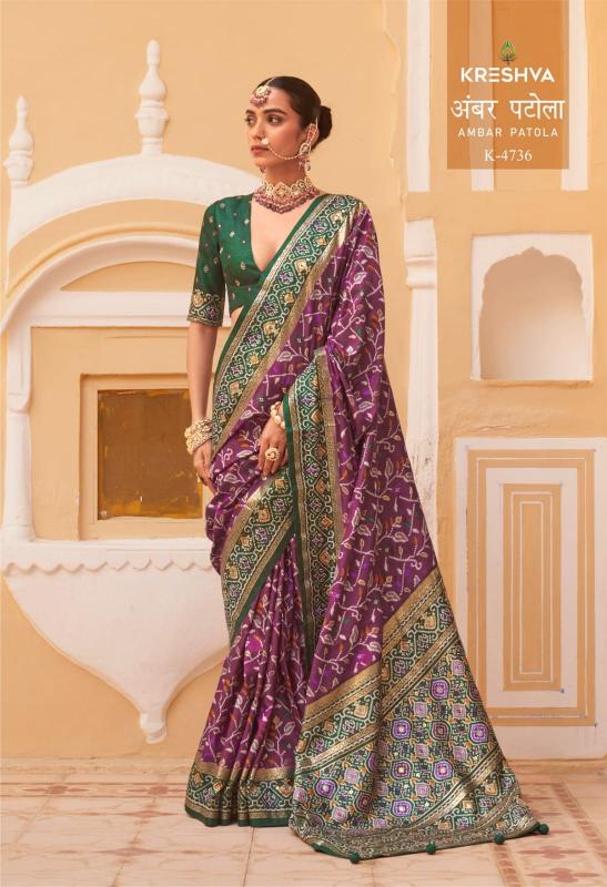Kreshva Ambar Patola catalog saree wholesale market in mumbai - Sanvari Fashion